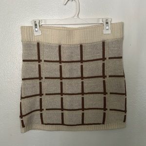Tan and Cream Skirt (Medium)